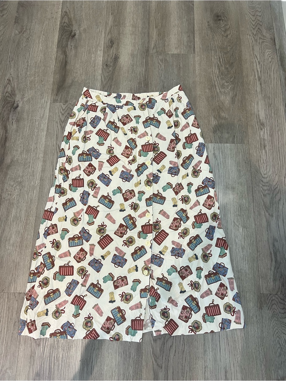 Pendleton vintage Skirt with Multicolor Travel Print size: 14